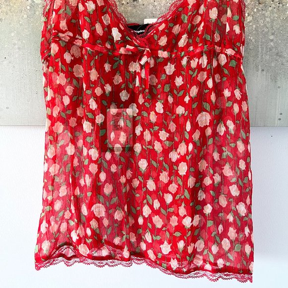 The Kooples Red Rosa Floral Tank Top (NWT) - Picture 8 of 15
